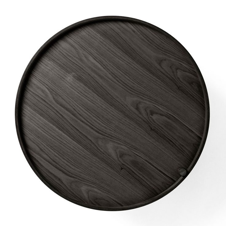 an empty black wooden plate on a white background with clipping path to the top