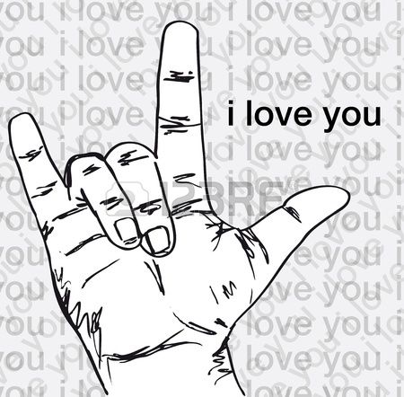 I love you hand symbolic gestures Vector illustration Stock Vector Learn Sign Language Words, Love And Romance Quotes, Sign Language Phrases, America Sign, Sign Language Words, British Sign Language, I Love You Signs, Sign Language Alphabet, Executive Functioning Skills