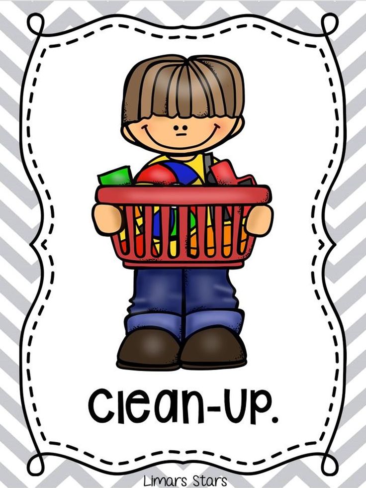 a girl holding a basket with the words clean - up