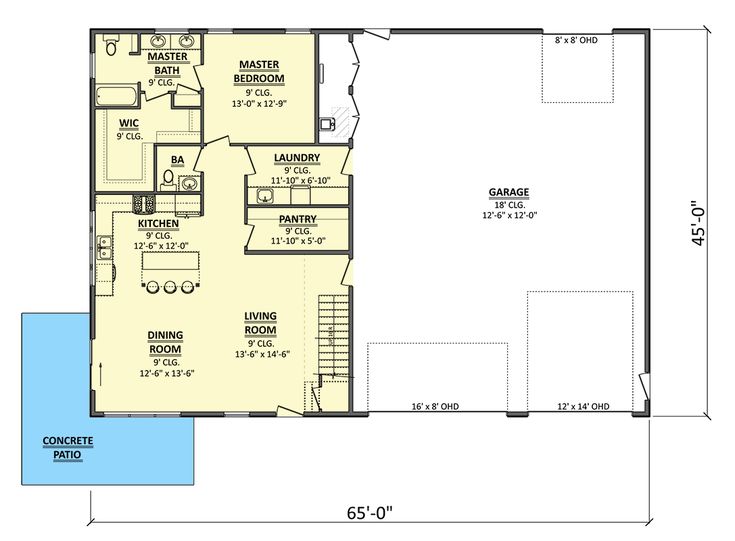 This barndominium-style house plan gives you 1,552 square feet of parking space with an RV-friendly bay. On the exterior, stacked porches give you 256 square feet of each of fresh air space to enjoy while inside, there are 3 beds, 2.5 baths and 2,639 square feet of heated living space. Architectural Designs' primary focus is to make the process of finding and buying house plans more convenient for those interested in constructing new homes - single family and multi-family ones - as well as garag Shop And House Combo Plans, Stacked Porches, Pole Barn House, Buying House, House Plans And More, Backyard Office, Parking Space, Air Space, Architectural Styles