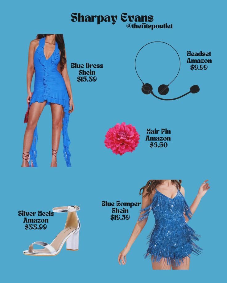 an advertisement for the blue dress sale is shown