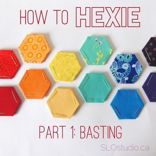 how to hexie part 1 basting with the help of an art teacher