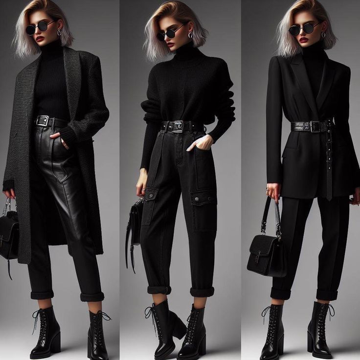 Rock Classy Outfit, Comfy Rocker Outfits, Edgy Fancy Outfit, Polished Edgy Style, Smart Casual Edgy Outfit, Professional Rocker Style, Corporate Rock Outfits, Autumn Style 2024 Trend, Goth Clothing Women