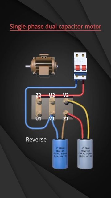 the wiring diagram for an electric motor