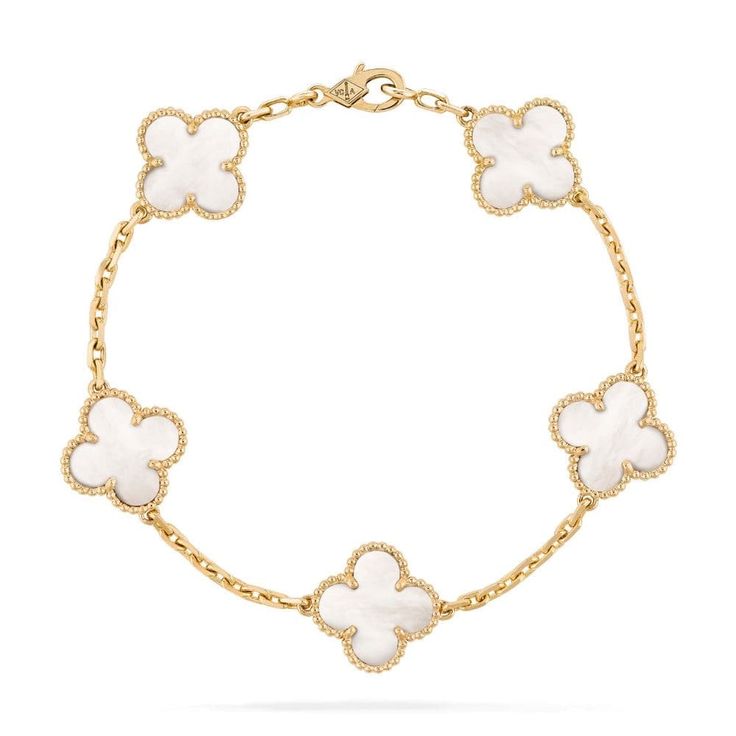 Elevate your style with our Gold Luxury Bracelets Set. Clover Crystals & Tennis Bracelet. Perfect for her. Shop now! Van Cleef And Arpels Jewelry, Preppy Jewelry, Van Cleef & Arpels, Van Cleef And Arpels, Luxury Bracelet, Leaf Bracelet, Jewelry Accessories Ideas, Lucky Clover, Jewelry Lookbook