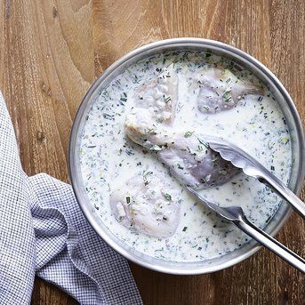 an image of chicken in buttermilk with text overlay