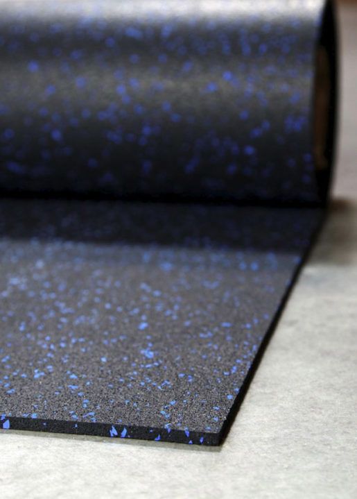 a roll of black and blue glitter paper