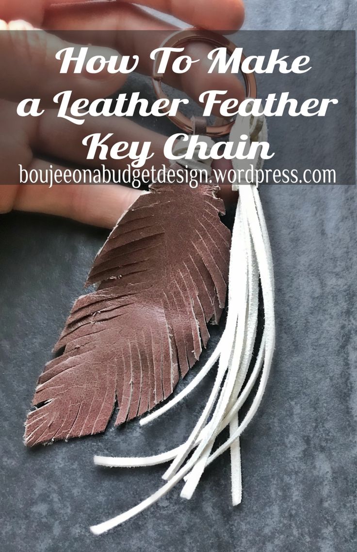 how to make a leather feather key chain