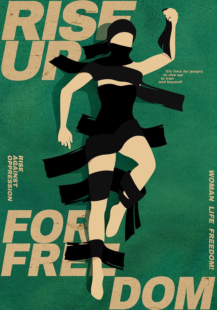 a poster with a woman dressed in black and holding a bottle is featured on a green background