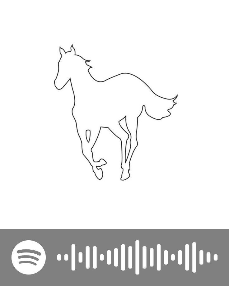 a horse running in front of an equalizer with sound waves on the side and a music player next to it