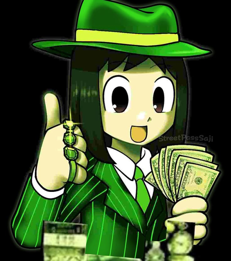 a woman in a green hat holding money and giving the thumbs up