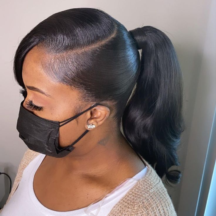 Sleek Low Ponytail With Bangs, Updo Ponytails For Black Women, Ponytail Hairstyles For Black Women Updo, Up Down Ponytail Hairstyles, Black Woman Updo Hairstyles, Ponytail Updo For Black Women, Side Ponytail Hairstyles For Black Women, Short Ponytail Hairstyles Black Women, Pony Tailed Hairstyle Black Women