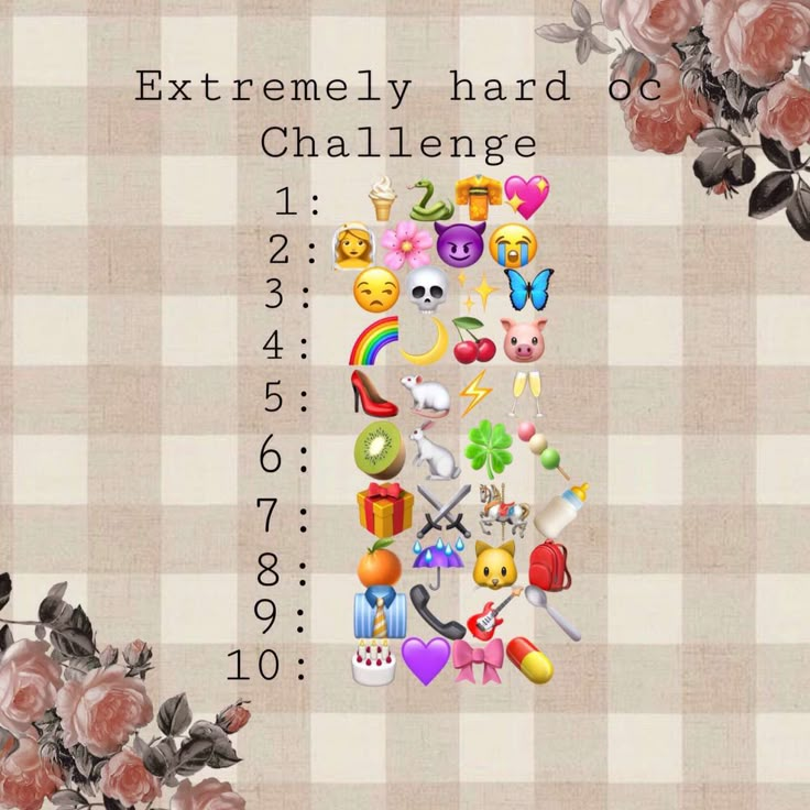 an extremely hard do challenge with flowers and icons