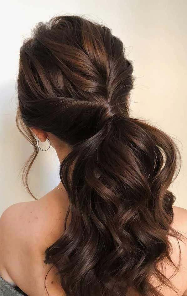 Wedding Ponytail, Ponytail Hairstyles Easy, Long Hair Wedding Styles, Wedding Hair Inspiration, Hair Up Styles, Penteado Cabelo Curto, Wedding Hairstyles For Long Hair, Wedding Hair And Makeup, Bad Hair