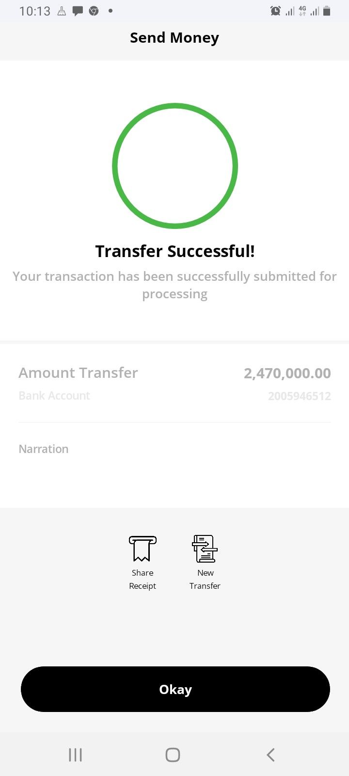 an iphone screen showing the transfer process