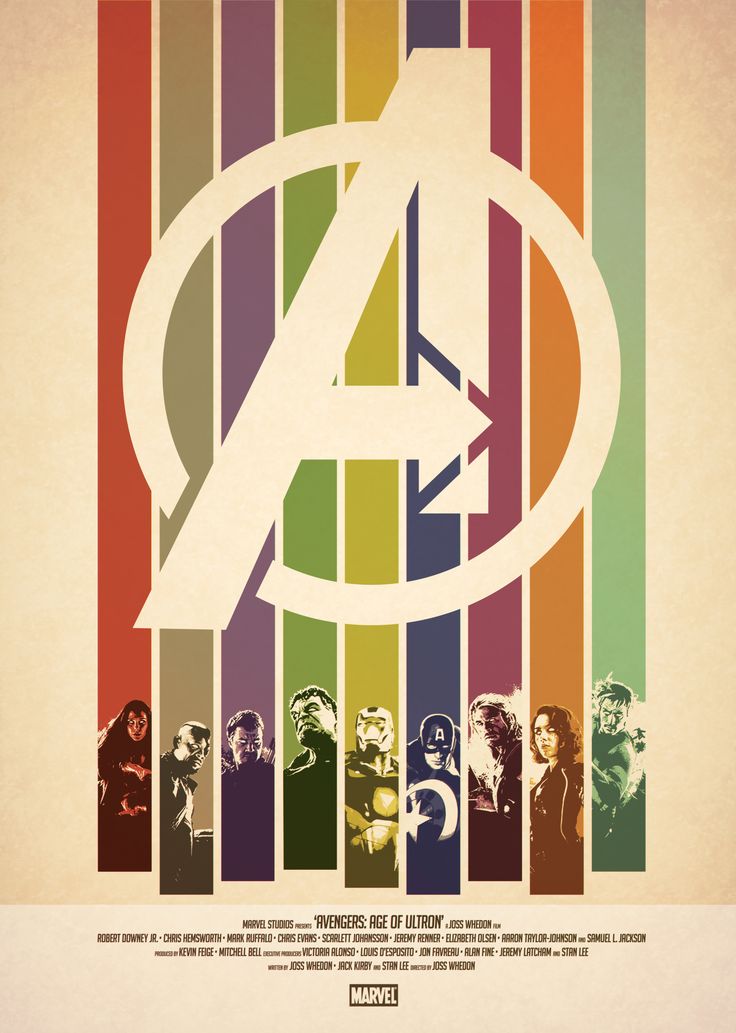 the avengers movie poster is shown in multicolored stripes