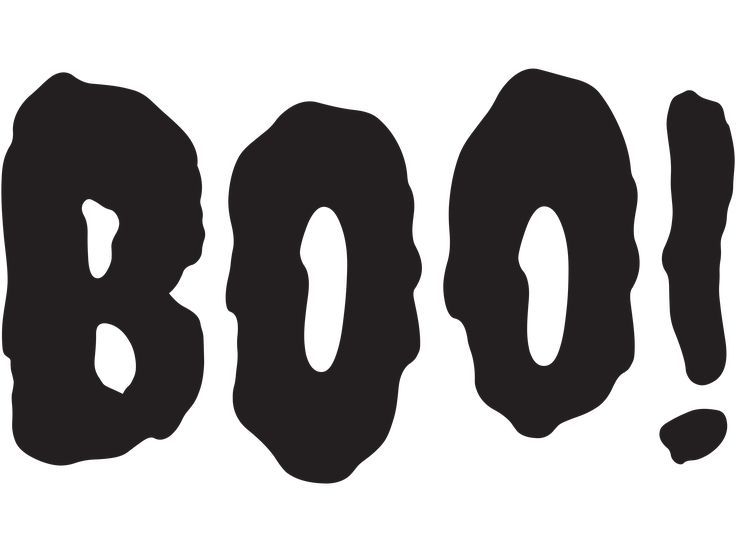 the word boo written in black ink