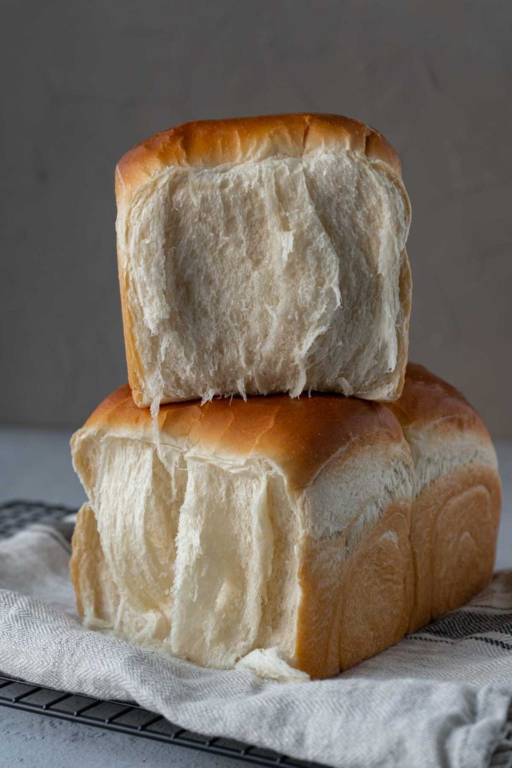 two loaves of bread stacked on top of each other