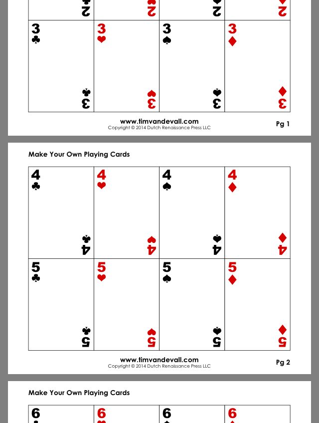 the four card game is shown in red and black, with numbers on each side