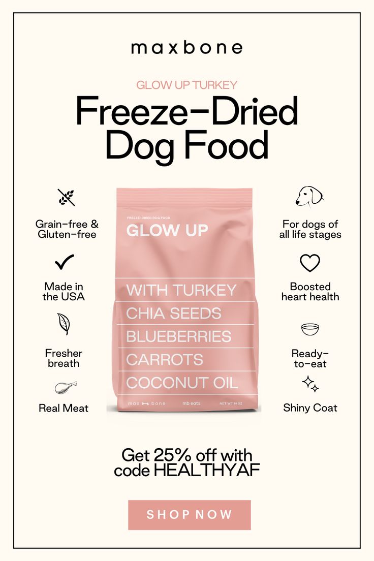 the freeze dried dog food is shown with instructions for how to use it and how to use