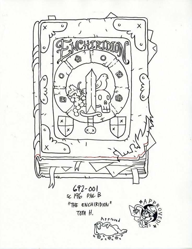 a drawing of a clock with numbers and symbols on it