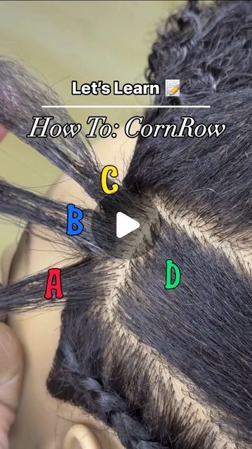 How Do You Cornrow Braid Tutorials, Braiding Cornrows Tutorial, Scalp Braids Tutorial, How Cornrows Step By Step, Underhand Braid Vs Overhand, Parting For Cornrows, How To Corn Row Your Own Hair, Corn Row Braids Tutorial, Diy Cornrows Black Braid Tutorials