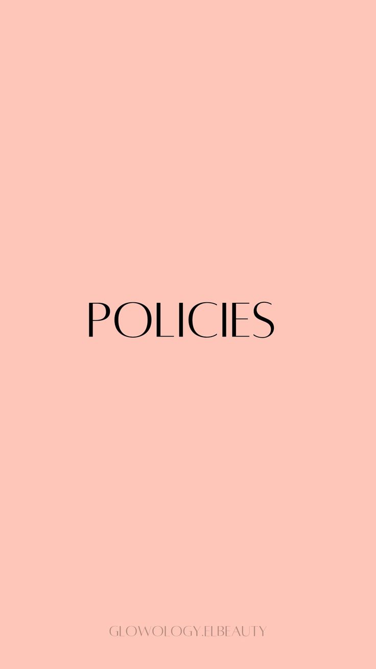 a pink book cover with the words policies on it