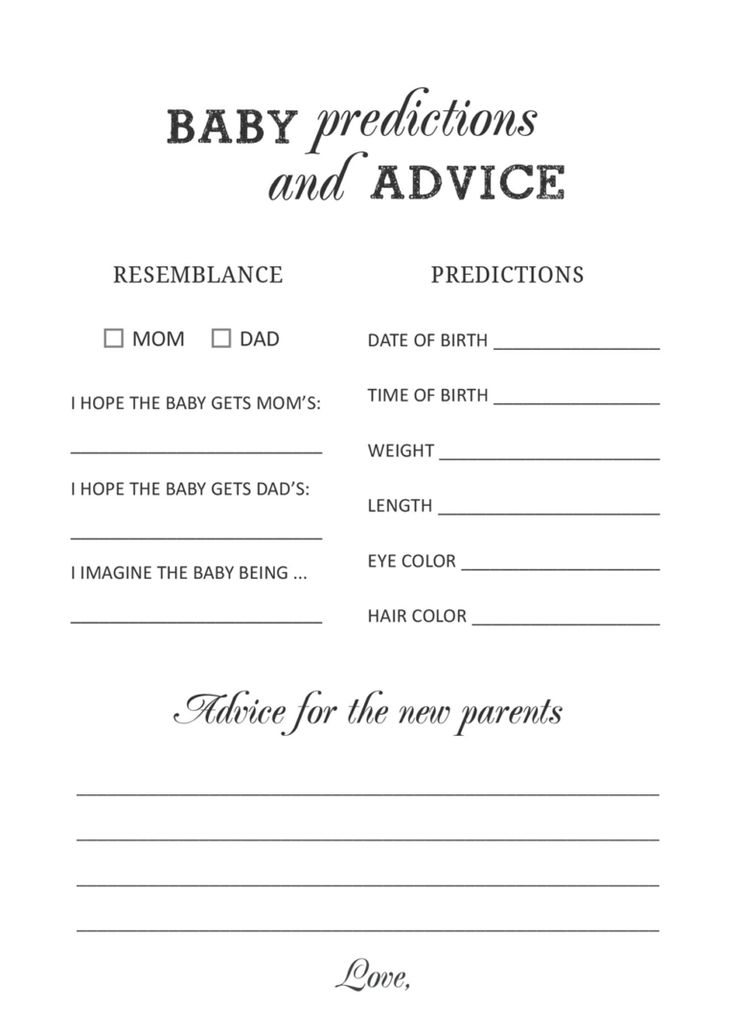 a baby's advice card with the words, baby preciouss and advice