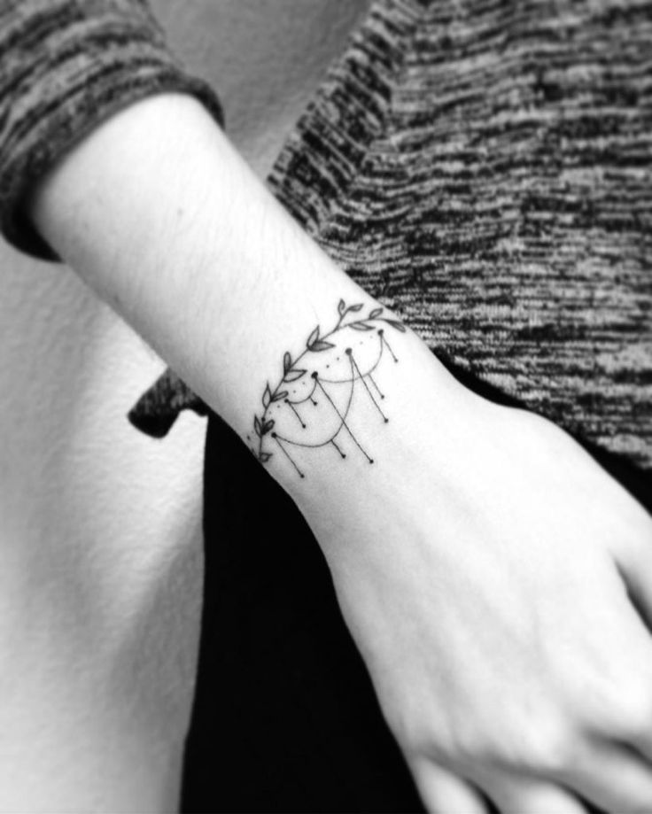 a woman's arm with a small tattoo on the left side of her wrist