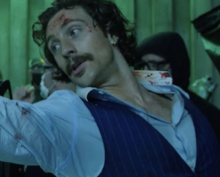 Tangerine Bullet Train, Moustaches Men, Aaron Johnson, Bullet Train, Aaron Taylor, Aaron Taylor Johnson, Thomas The Tank, Thomas The Tank Engine, Bruce Wayne