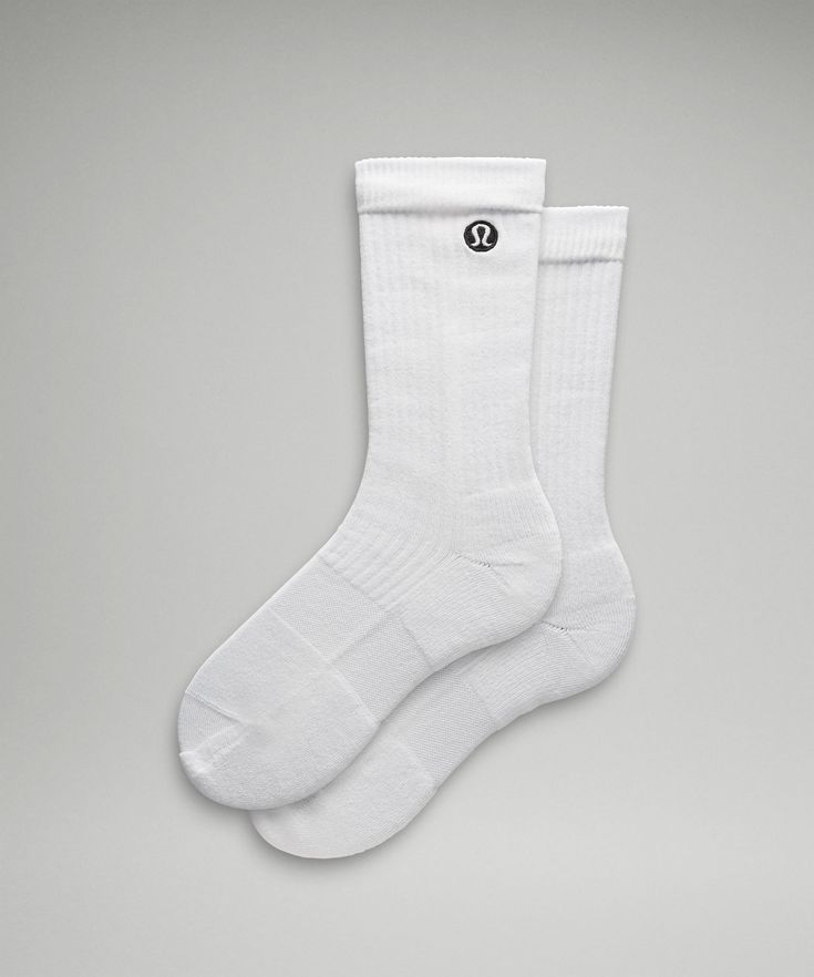 Its The Little Things That Count, Like These Socks With Integrated Cushioning For All-Day Comfort. Designed For Casual. Terrytoe Cushioning Extends Over Your Toes For A Layer Of Protection. 360 Degree Arch Support. Left And Right Toe Construction For A Comfortable Fit. | Men's Daily Stride Ribbed Comfort Crew Socks Running In Cold Weather, Lululemon Men, Men's Socks, Skirt Socks, Designer Socks, Casual Clothing, The Little Things, Shorts Athletic, Left And Right