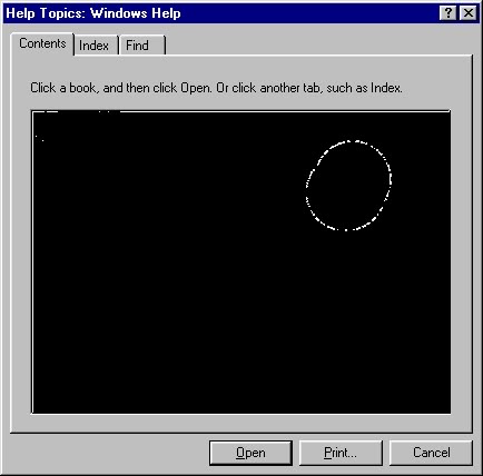 an image of a computer screen with the text'help topic windows hider '