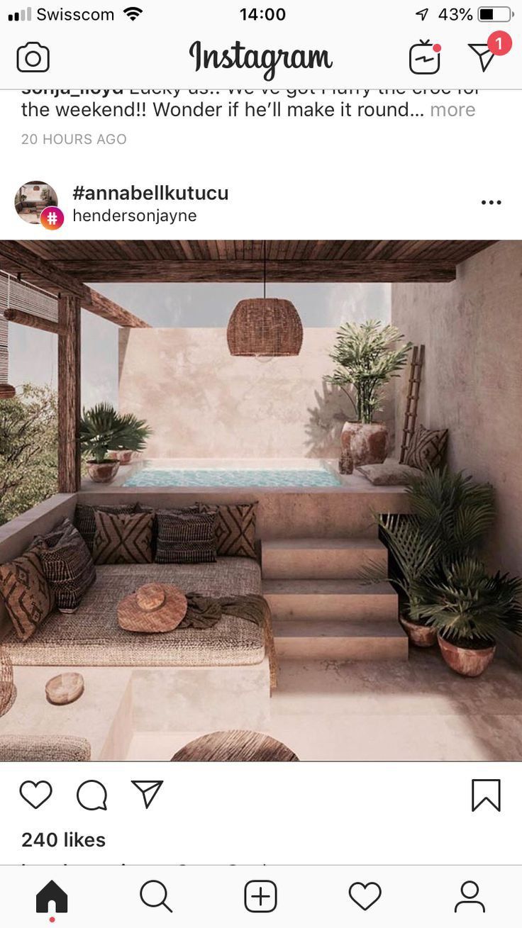 the instagram page on instagram com shows an image of a living room with stairs and