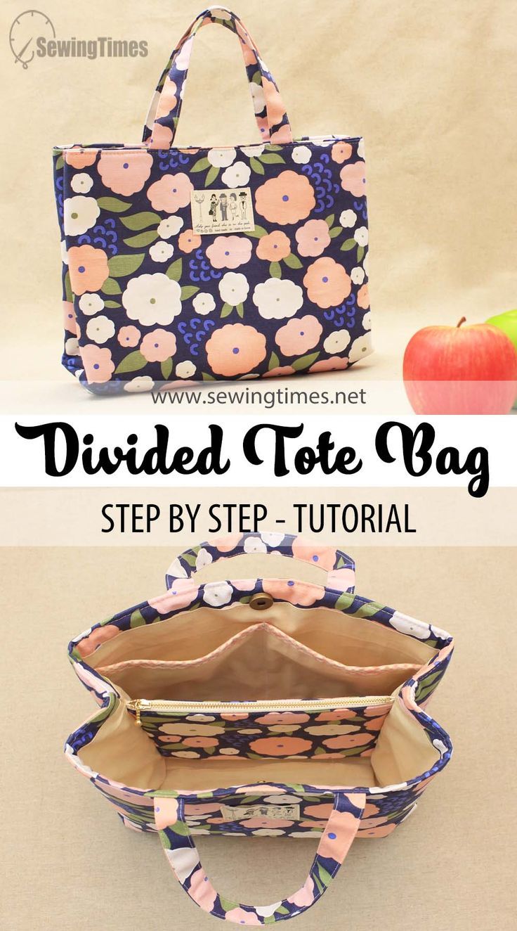 the diy tote bag sewing pattern is shown