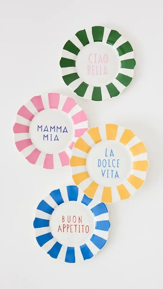 Tabletop | Shopbop Diy Pottery Painting, Cerámica Ideas, Keramik Design, Mama Mia, Diy Pottery, Side Plate, Round House, Italian Ceramics, Pottery Plates