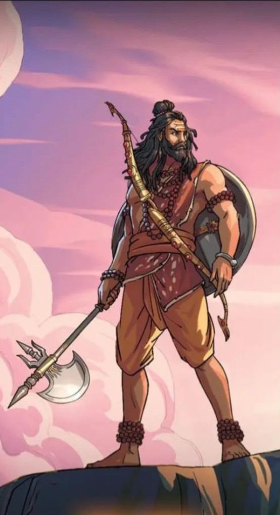 Bhagvan Parshuram, Ramayan Characters, Mahabharata Characters, Asian Superheroes, Lord Parshuram, Indian Comics, Om Art, श्री राम, God Artwork