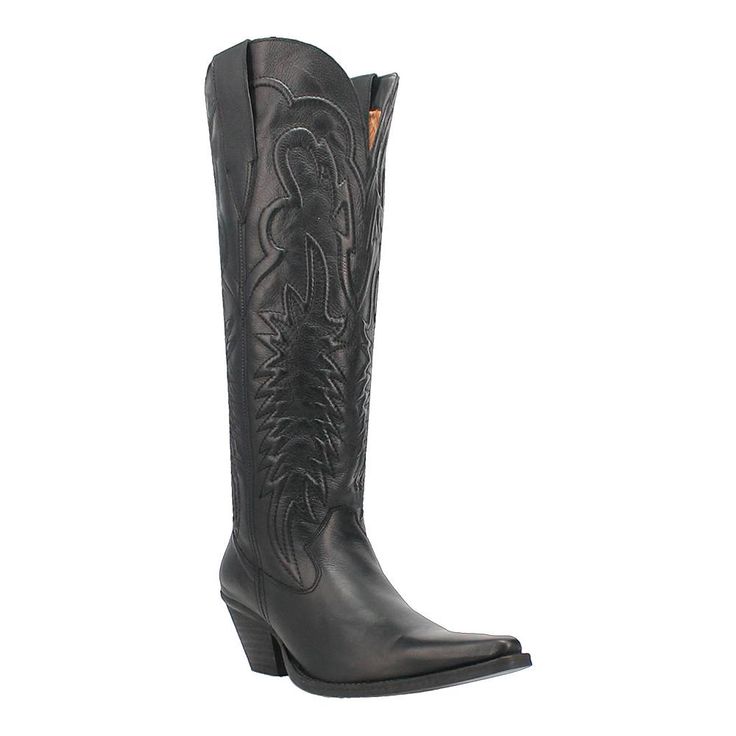 Enjoy classic western design with these women's Dingo Raisin Kane leather western boots. Click this FOOTWEAR GUIDE to find the perfect fit and more! Enjoy classic western design with these women's Dingo Raisin Kane leather western boots. Click this FOOTWEAR GUIDE to find the perfect fit and more! FEATURES Stitching details Knee high style Cushion comfort insole Pull-on for easy on and offDETAILS Leather upper, lining and midsole Rubber outsole Almond toe Pull-on 2-in. heel 16-in. shaft 15-in. circumference Spot clean Imported WARNING: THIS PRODUCT CAN EXPOSE YOU TO CHEMICALS INCLUDING LEAD WHICH IS KNOWN TO THE STATE OF CALIFORNIA TO CAUSE CANCER, BIRTH DEFECTS OR REPRODUCTIVE HARM AND BUTYL BENZYL PHTHALATE (BBP) WHICH IS KNOWN TO THE STATE OF CALIFORNIA TO CAUSE BIRTH DEFECTS OR OTHER RE Western Heeled Boots With Leather Sole For Rodeo, Western Heeled Boots With Leather Sole, Western Style Black Heeled Boots For Rodeo, Western Riding Boots For Fall, Western Boots With Pointed Toe For Rodeo, Western Heeled Boots With Pointed Toe And Leather Sole, Western Boots With Leather Sole And Wide Calf, Western Wide Calf Moto Boots With Leather Sole, Western Wide Calf Boots With Leather Sole