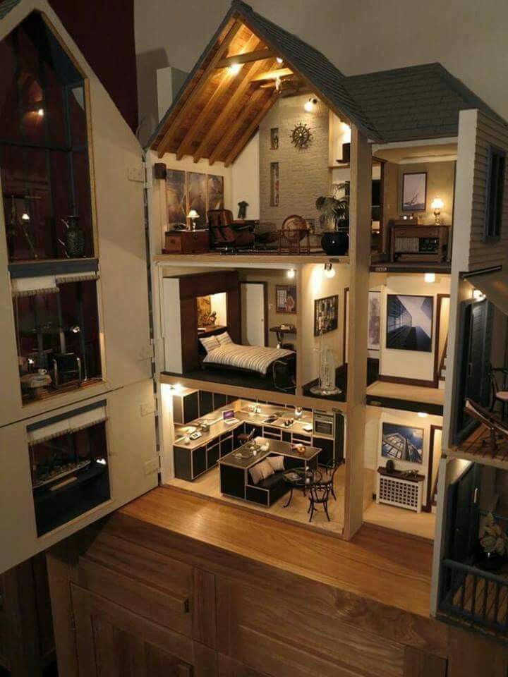 a doll house with all the furniture in it