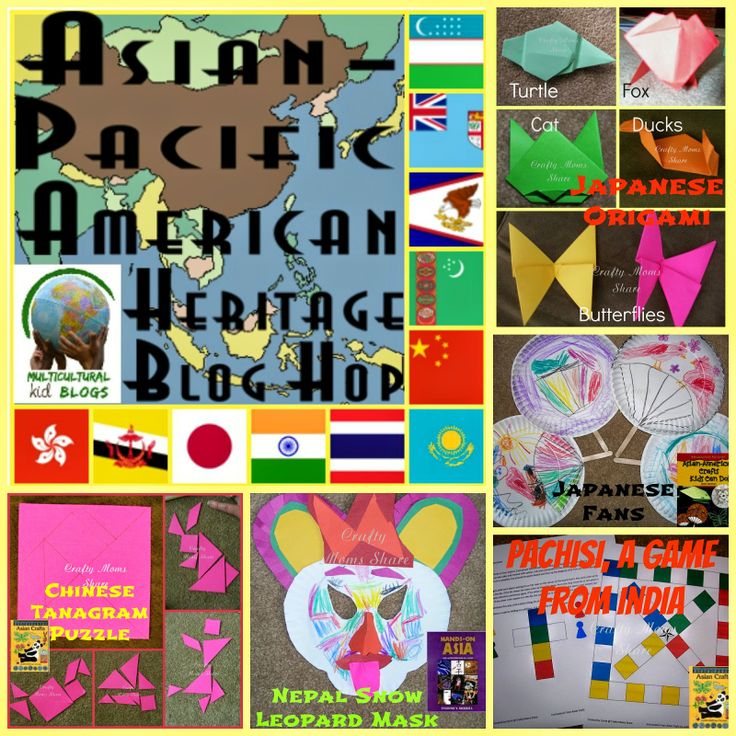 Crafty Moms Share: Asian-Pacific American Heritage Blog Hop: Asian Crafts Aapi Heritage Month Art, Asian Art Projects, Asian Heritage Month, Multi Cultural Art, Multicultural Art, Asian Crafts, Library Book Displays, Elementary Curriculum, Island Crafts