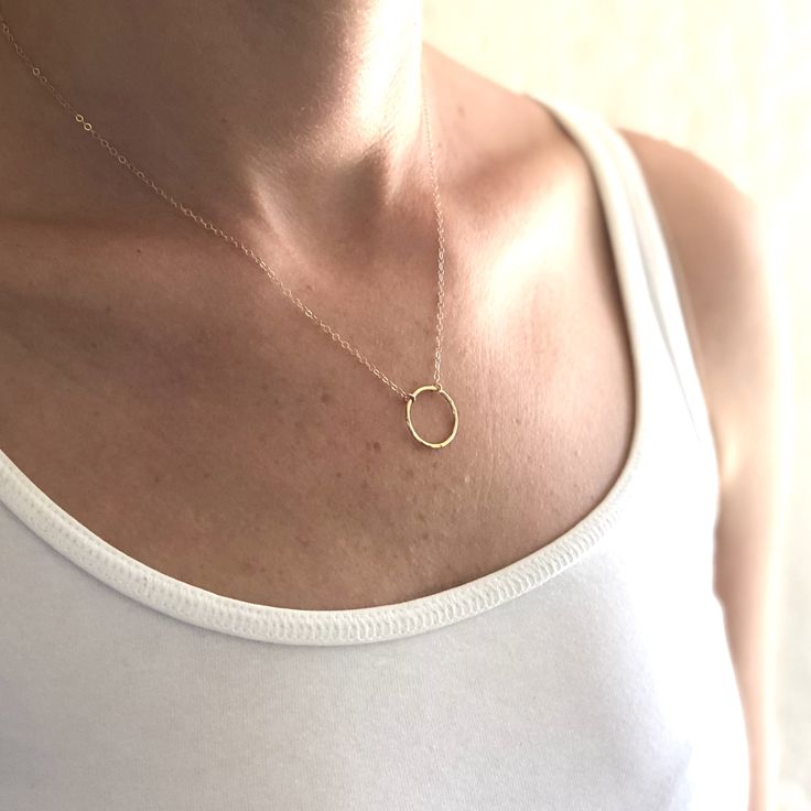 dainty gold ring layerable necklace Necklace With Ring, Hammered Gold Ring, Dainty Gold Jewelry, Sea Glass Earrings, Hammered Gold, Sea Glass Jewelry, Glass Earrings, Gold Filled Chain, Glass Jewelry