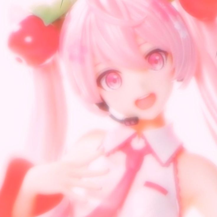 Strawberry Miku, Pink Bg, Sakura Miku, Soft Pink Theme, Sakura Tree, Picture Icon, Cute Games, Pink Vibes, Cute Anime Pics