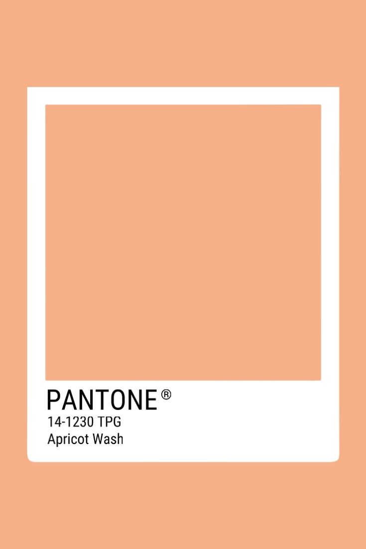 pantone's apricot wash is shown in the color peach, and it has