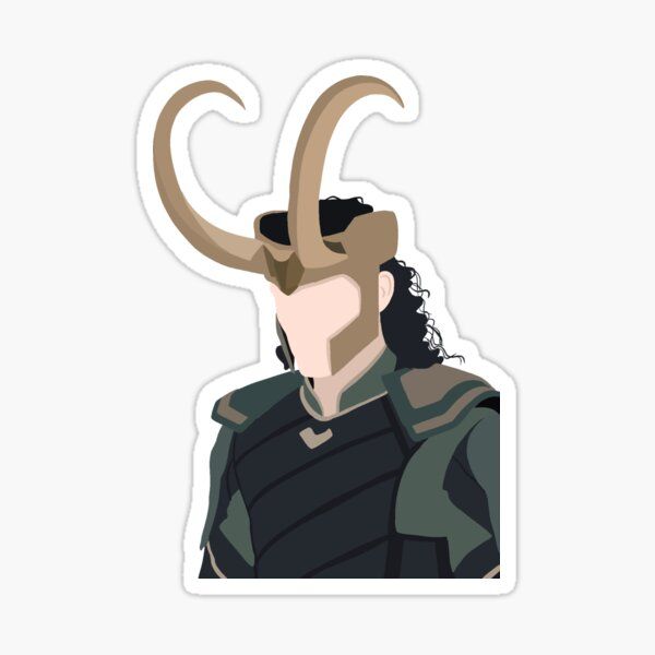 a man with horns on his head sticker