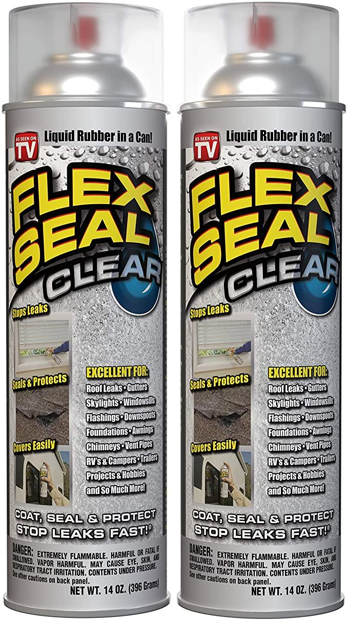 two cans of flex seal clear