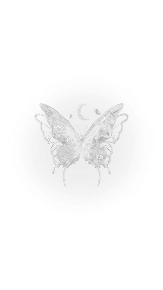 a drawing of a butterfly on a white background