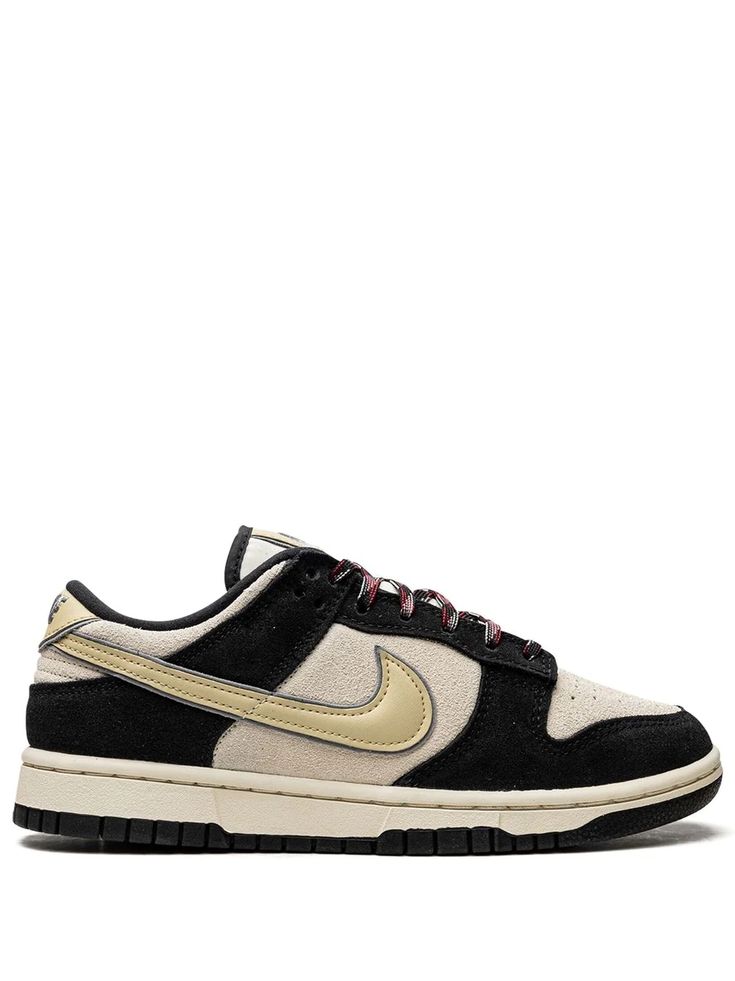 Nike Nike Dunk Low LX "Black Cream" Sneakers - Farfetch Cream Sneakers, Nike Tenis, Trendy Shoes Sneakers, Pretty Shoes Sneakers, Hype Shoes, Aesthetic Shoes, Swag Shoes, Swoosh Logo, Nike Dunk Low