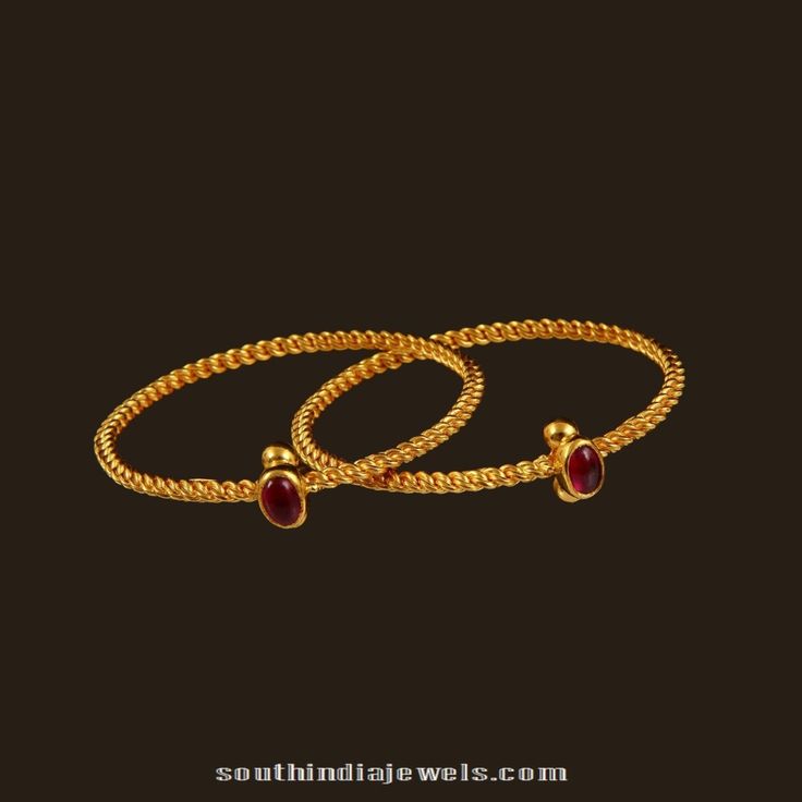 Gold Baby Bangles from VBJ Kada Designs Gold For Women Antique, Baby Jewelry Gold, Gold Bangles Indian, Gold Bangles For Women, Antique Gold Jewelry Indian, Gold Bangle Set, Baby Bangles, Gold Jewelry Simple Necklace, Wedding Jewellery Collection