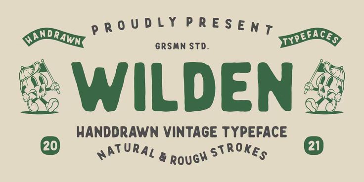 the logo for wilder's hand drawn vintage typeface