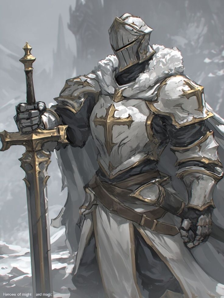 Crusader (Character) —day 5 Oath Of Conquest Paladin Art, Crusader Knight Drawing, Jedi Knight Concept Art, Medieval Armor Illustration, Cool Armor Designs, John Of Arc, D&d Armor, Royal Guard Character Design, Fantasy Armor Male