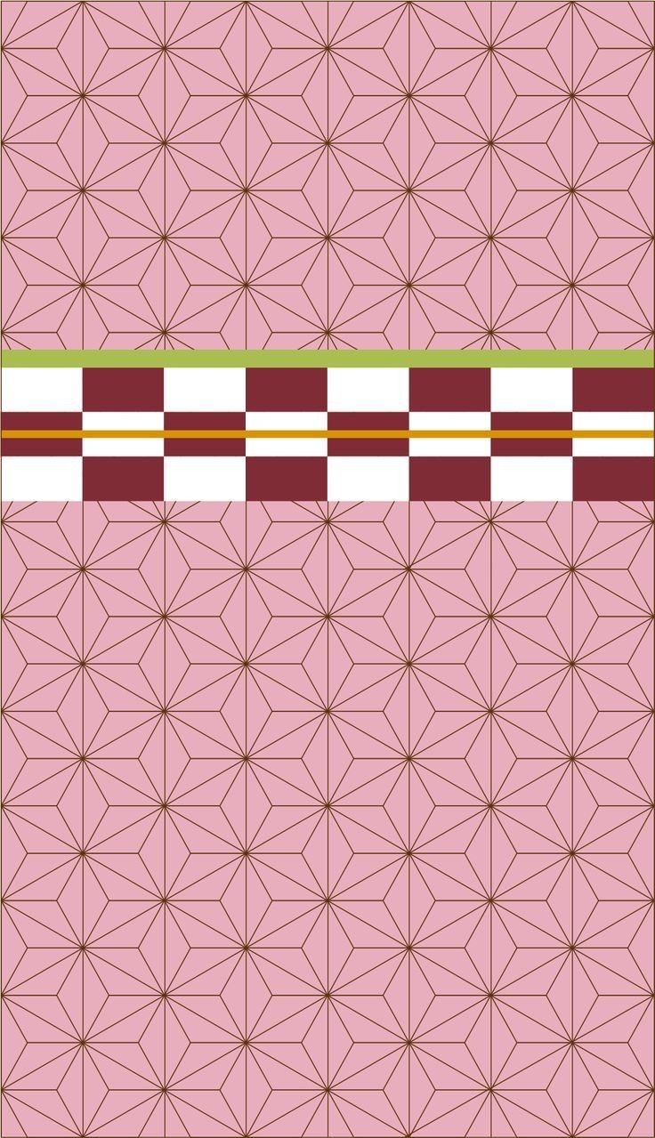 an image of a pink and green pattern with lines in the middle, on top of it